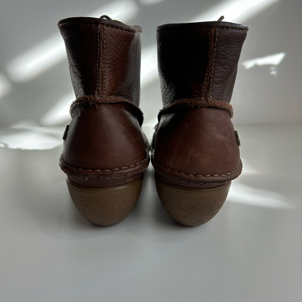 EL NATURALISTA Women's Brown Laceup Leather Ankle Boots SIZE 8 UK 38 RANA THARU - Picture 5 of 13